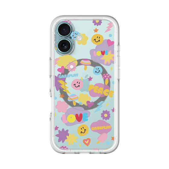 スリムプロテクションプレミアムケース with MagSafe［ オリジナル - LOVE & PEACE ］