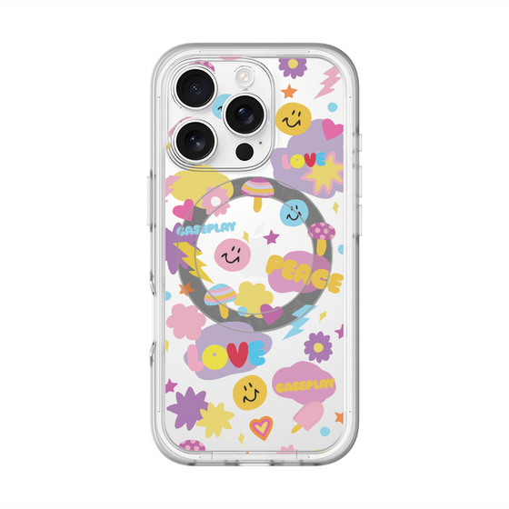 スリムプロテクションプレミアムケース with MagSafe［ オリジナル - LOVE & PEACE ］