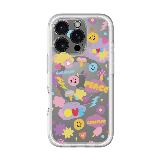 スリムプロテクションプレミアムケース with MagSafe［ オリジナル - LOVE & PEACE ］