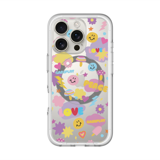 スリムプロテクションプレミアムケース with MagSafe［ オリジナル - LOVE & PEACE ］