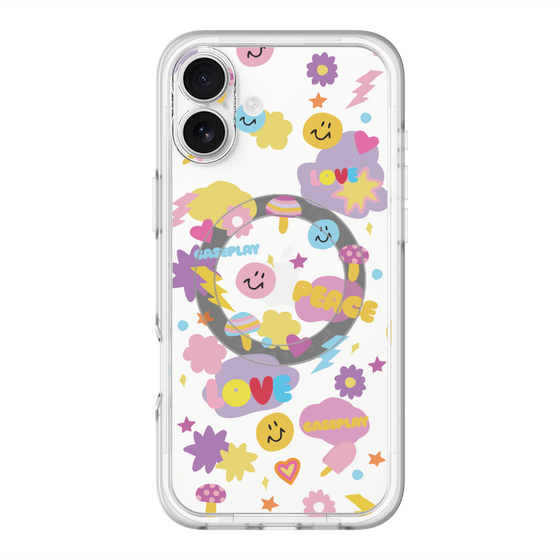 スリムプロテクションプレミアムケース with MagSafe［ オリジナル - LOVE & PEACE ］