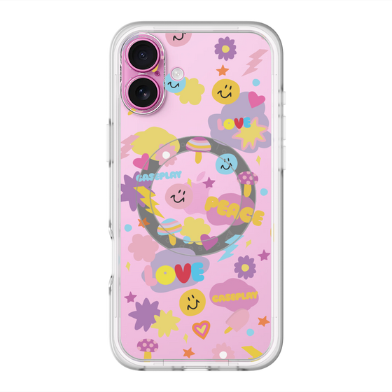 スリムプロテクションプレミアムケース with MagSafe［ オリジナル - LOVE & PEACE ］