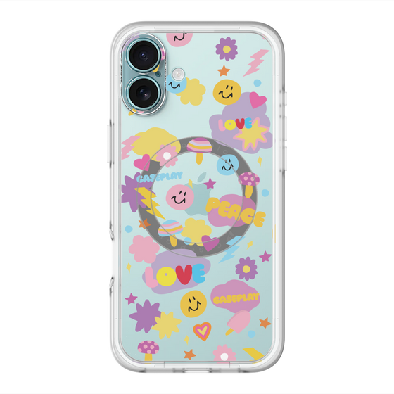 スリムプロテクションプレミアムケース with MagSafe［ オリジナル - LOVE & PEACE ］