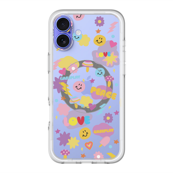 スリムプロテクションプレミアムケース with MagSafe［ オリジナル - LOVE & PEACE ］