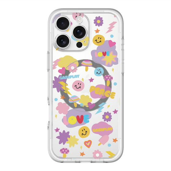 スリムプロテクションプレミアムケース with MagSafe［ オリジナル - LOVE & PEACE ］