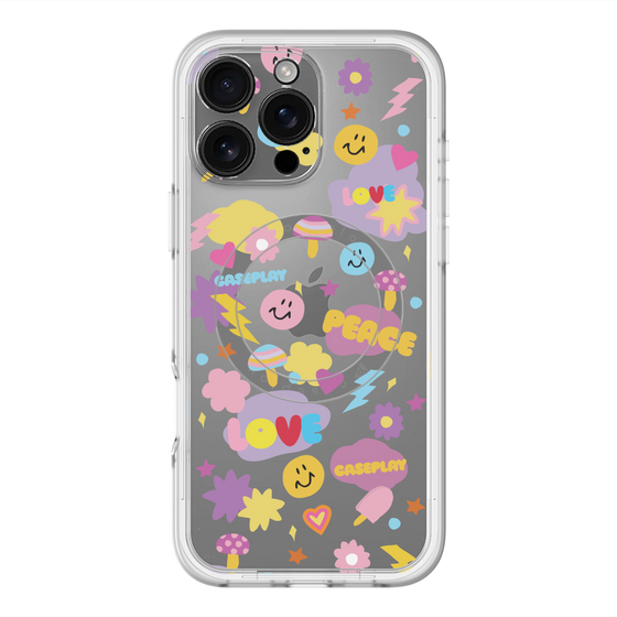 スリムプロテクションプレミアムケース with MagSafe［ オリジナル - LOVE & PEACE ］