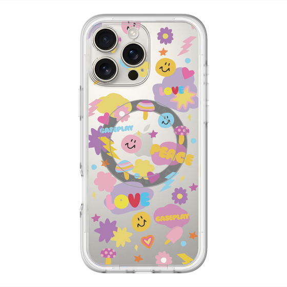 スリムプロテクションプレミアムケース with MagSafe［ オリジナル - LOVE & PEACE ］