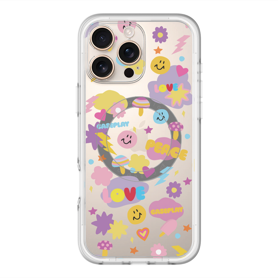 スリムプロテクションプレミアムケース with MagSafe［ オリジナル - LOVE & PEACE ］