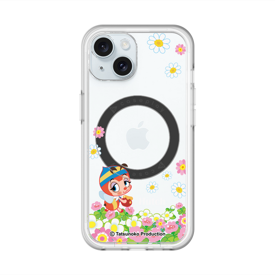 スリムプロテクションプレミアムケース with MagSafe［ 昆虫物語 みなしごハッチ - 花 ］