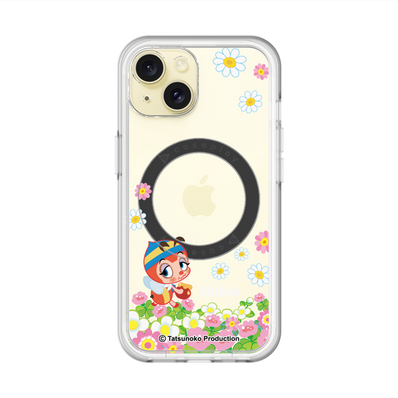 スリムプロテクションプレミアムケース with MagSafe［ 昆虫物語 みなしごハッチ - 花 ］