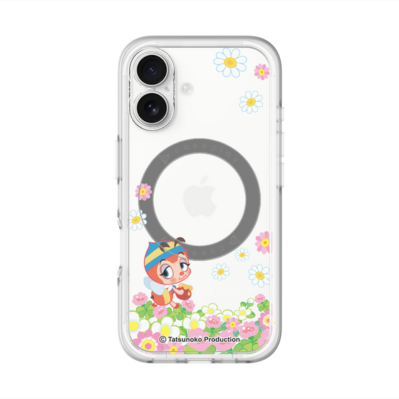 スリムプロテクションプレミアムケース with MagSafe［ 昆虫物語 みなしごハッチ - 花 ］