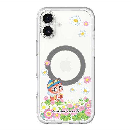 スリムプロテクションプレミアムケース with MagSafe［ 昆虫物語 みなしごハッチ - 花 ］
