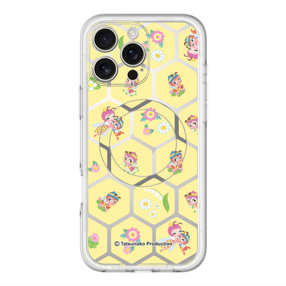 スリムプロテクションプレミアムケース with MagSafe［ 昆虫物語 みなしごハッチ - ハニカム ］
