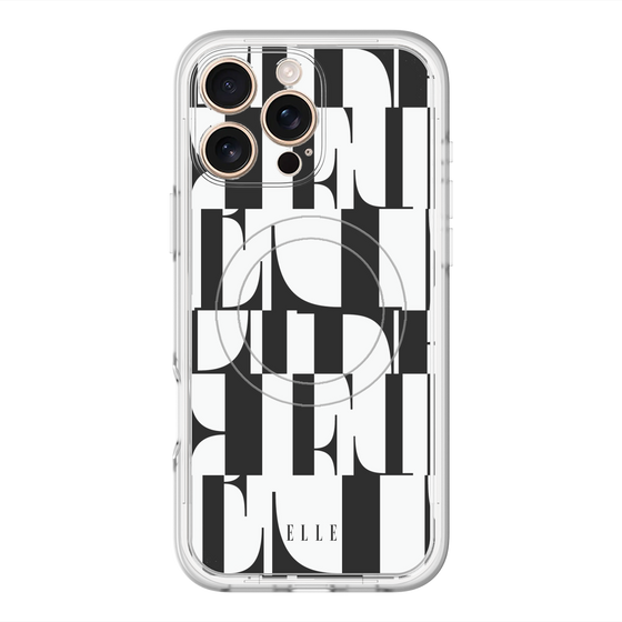 スリムプロテクションプレミアムケース with MagSafe［ ELLE - カットロゴ ］