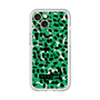 スリムプロテクションプレミアムケース with MagSafe［ ELLEgirl - レオパード - Green ］