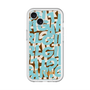 スリムプロテクションプレミアムケース with MagSafe［ ELLEgirl - ミックスロゴ - Pale blue ］