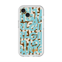 スリムプロテクションプレミアムケース with MagSafe［ ELLEgirl - ミックスロゴ - Pale blue ］