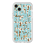 スリムプロテクションプレミアムケース with MagSafe［ ELLEgirl - ミックスロゴ - Pale blue ］