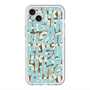 スリムプロテクションプレミアムケース with MagSafe［ ELLEgirl - ミックスロゴ - Pale blue ］