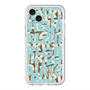 スリムプロテクションプレミアムケース with MagSafe［ ELLEgirl - ミックスロゴ - Pale blue ］