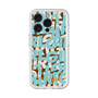 スリムプロテクションプレミアムケース with MagSafe［ ELLEgirl - ミックスロゴ - Pale blue ］