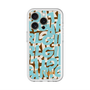 スリムプロテクションプレミアムケース with MagSafe［ ELLEgirl - ミックスロゴ - Pale blue ］