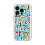 スリムプロテクションプレミアムケース with MagSafe［ ELLEgirl - ミックスロゴ - Pale blue ］
