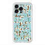 スリムプロテクションプレミアムケース with MagSafe［ ELLEgirl - ミックスロゴ - Pale blue ］