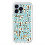 スリムプロテクションプレミアムケース with MagSafe［ ELLEgirl - ミックスロゴ - Pale blue ］