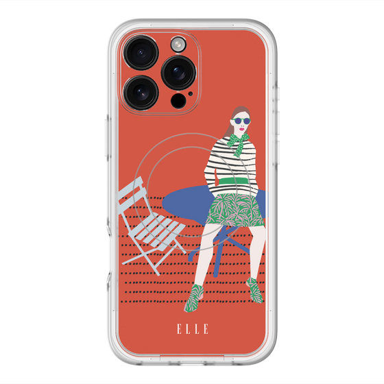 スリムプロテクションプレミアムケース with MagSafe［ ELLE - パリジェンヌ - レッド ］