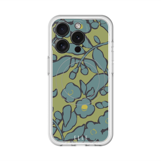 スリムプロテクションプレミアムケース with MagSafe［ ELLE - ボタニカル ］