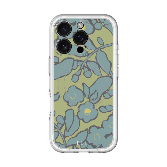 スリムプロテクションプレミアムケース with MagSafe［ ELLE - ボタニカル ］