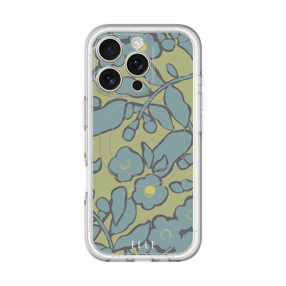 スリムプロテクションプレミアムケース with MagSafe［ ELLE - ボタニカル ］