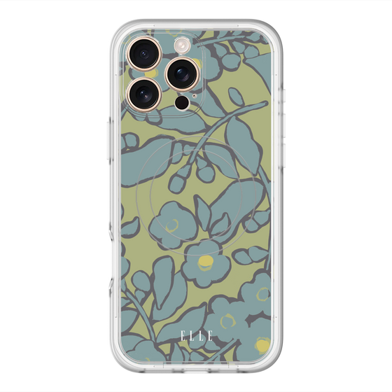 スリムプロテクションプレミアムケース with MagSafe［ ELLE - ボタニカル ］