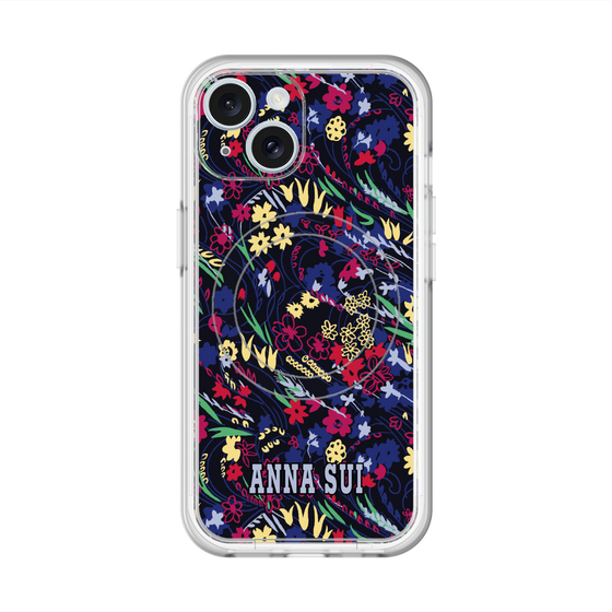 スリムプロテクションプレミアムケース with MagSafe［ ANNA SUI - スワーリングフワラー ］
