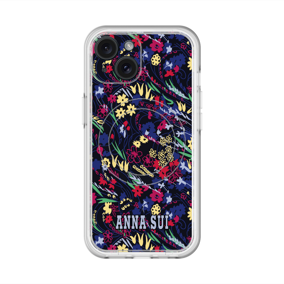 スリムプロテクションプレミアムケース with MagSafe［ ANNA SUI - スワーリングフワラー ］