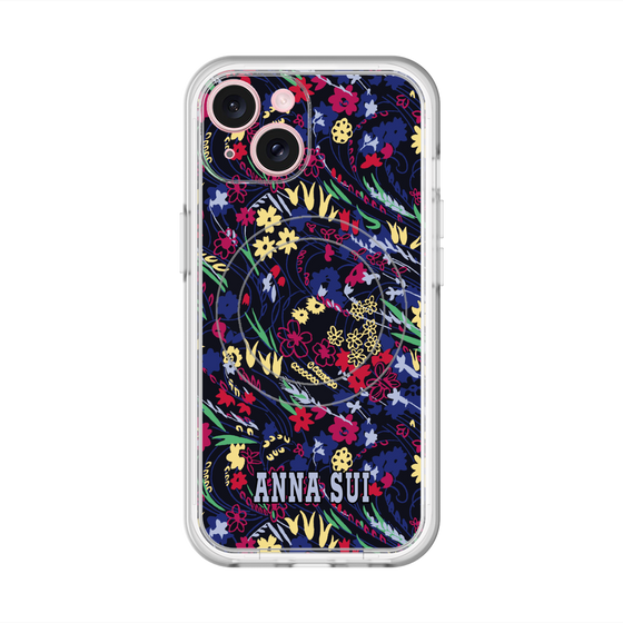 スリムプロテクションプレミアムケース with MagSafe［ ANNA SUI - スワーリングフワラー ］