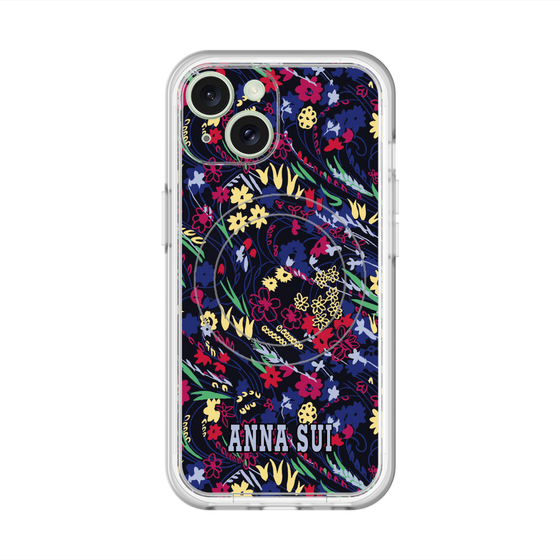 スリムプロテクションプレミアムケース with MagSafe［ ANNA SUI - スワーリングフワラー ］