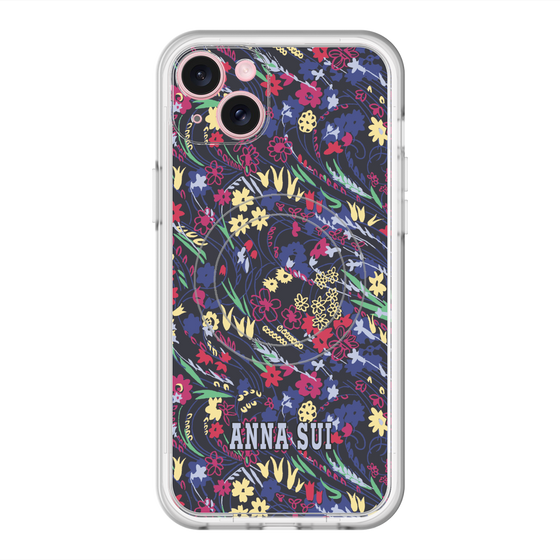 スリムプロテクションプレミアムケース with MagSafe［ ANNA SUI - スワーリングフワラー ］