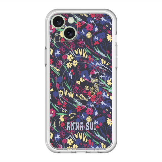 スリムプロテクションプレミアムケース with MagSafe［ ANNA SUI - スワーリングフワラー ］