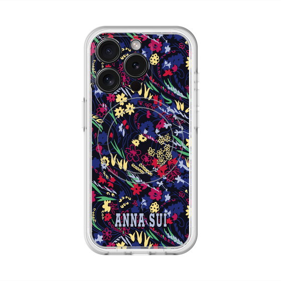 スリムプロテクションプレミアムケース with MagSafe［ ANNA SUI - スワーリングフワラー ］