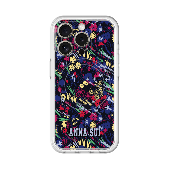 スリムプロテクションプレミアムケース with MagSafe［ ANNA SUI - スワーリングフワラー ］