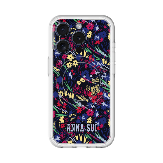 スリムプロテクションプレミアムケース with MagSafe［ ANNA SUI - スワーリングフワラー ］