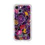 スリムプロテクションプレミアムケース with MagSafe［ ANNA SUI - ガーデンフワラー - マゼンタ ］