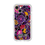 スリムプロテクションプレミアムケース with MagSafe［ ANNA SUI - ガーデンフワラー - マゼンタ ］