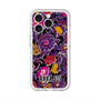 スリムプロテクションプレミアムケース with MagSafe［ ANNA SUI - ガーデンフワラー - マゼンタ ］