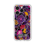 スリムプロテクションプレミアムケース with MagSafe［ ANNA SUI - ガーデンフワラー - マゼンタ ］