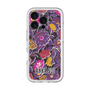 スリムプロテクションプレミアムケース with MagSafe［ ANNA SUI - ガーデンフワラー - マゼンタ ］