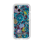 スリムプロテクションプレミアムケース with MagSafe［ ANNA SUI - ガーデンフワラー - シアン ］