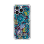 スリムプロテクションプレミアムケース with MagSafe［ ANNA SUI - ガーデンフワラー - シアン ］